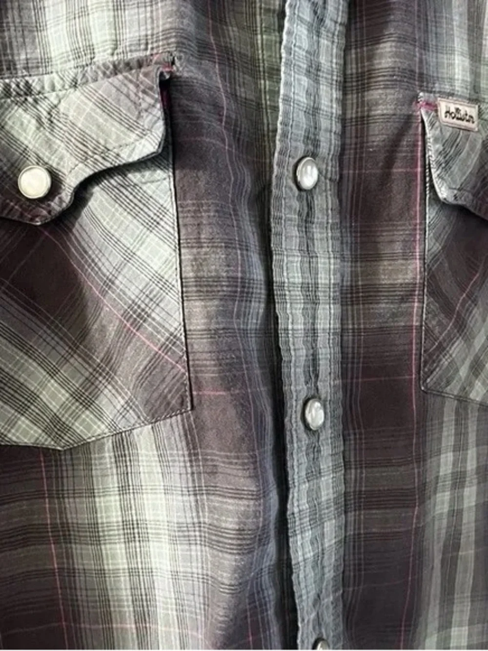 🍬Men's Plaid Western Shirt - Gray/Olive
